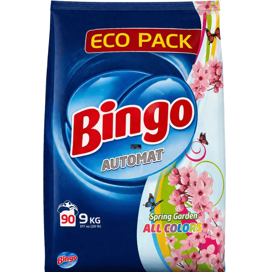 Bingo Waschmittel Pulver für Alle Farben Spring Garden 9kgx1
